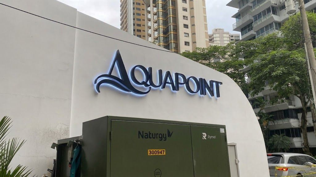 Instalación de Letrero Aquapoint 3D